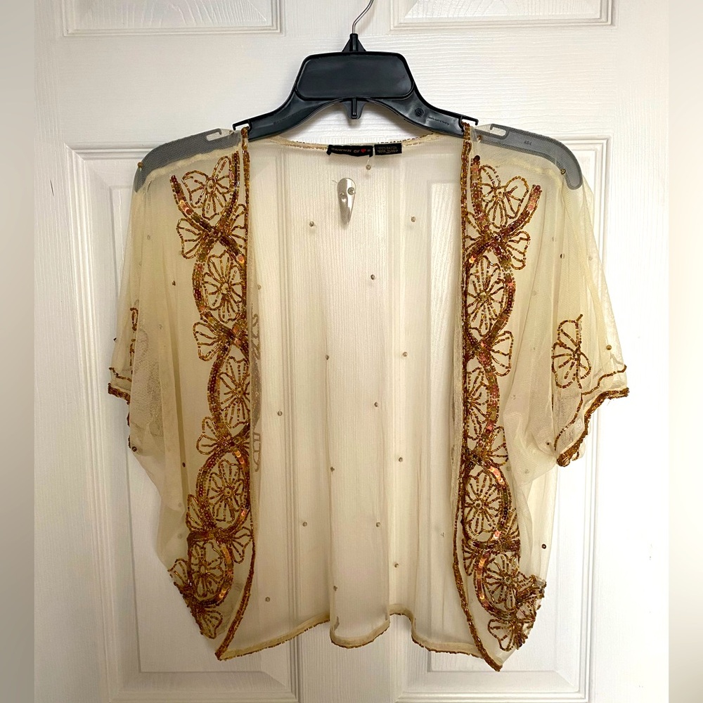 Embroidered Sheer Kimono Cardigan